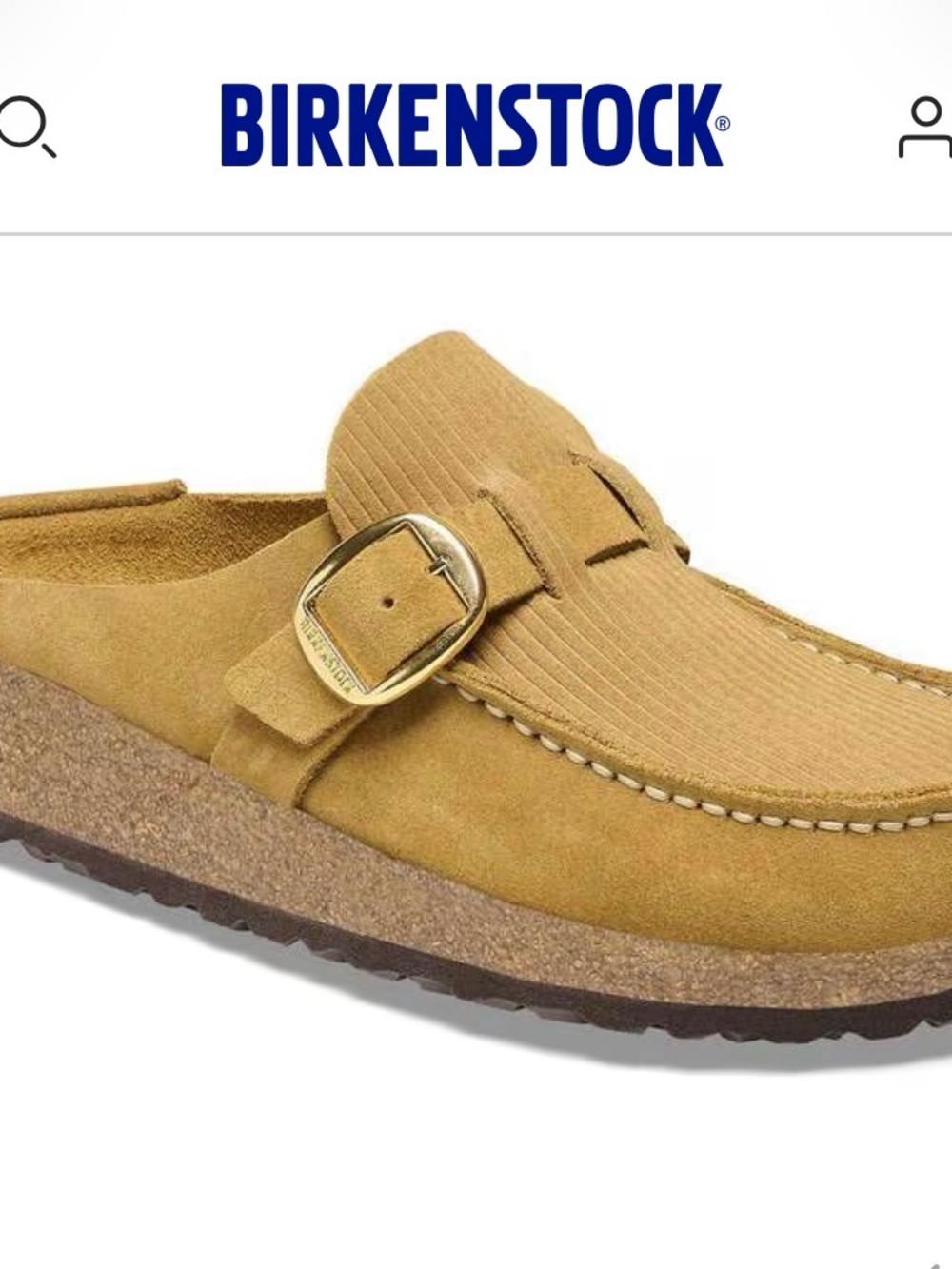 New Birkenstock BUCKLEY Suede Corduroy Clog CORK BROWN Normal Narrow Us10 Eu41 - Picture 10 of 15